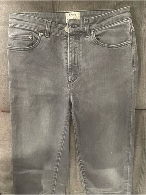 Acne Slim Straight Jeans in Faded Gray
